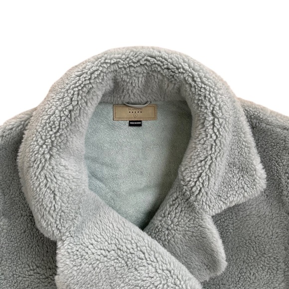 Blank NYC Women’s Green Wool Blend Sherpa Teddy Coat - Picture 4 of 8